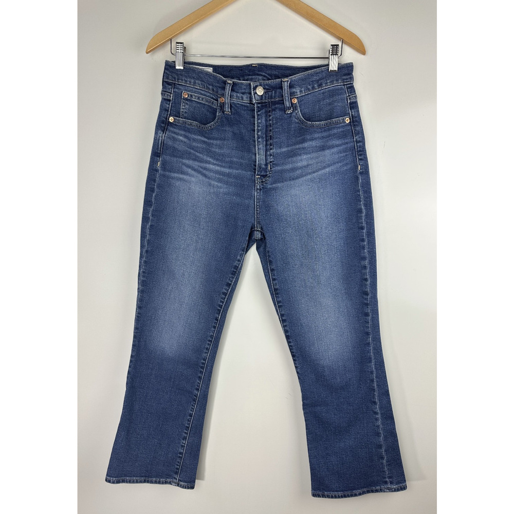 Gap High Rise Kick Fit Jeans Women's Size 29 8 Blue Denim Regular Fit Ankle - Picture 2 of 12